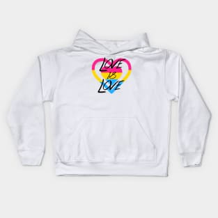 Love is Love - Pan Pride Kids Hoodie